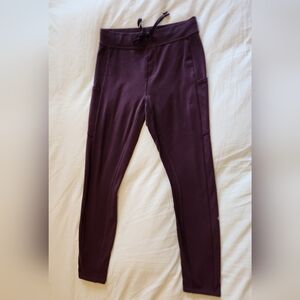 ALO Yoga Plum Legging Panta With Pockets And Draw Strings
